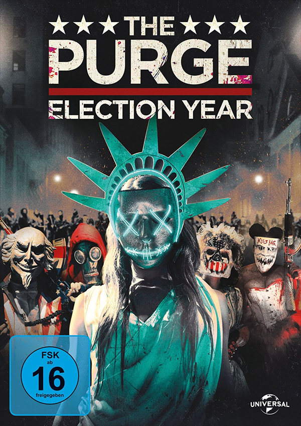 The Purge: Election Year - DVD Blu-ray Cover FSK 16